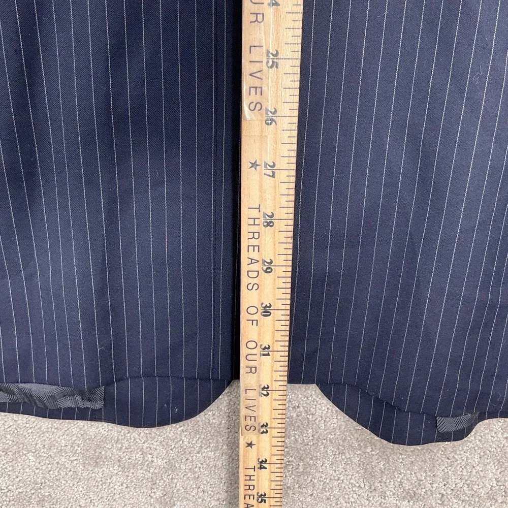 Joseph Abboud Blazer‎ Men 48L Blue Pinstripe Loro Piana Wool Super 120s Jacket